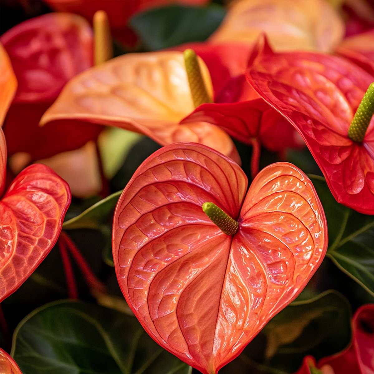 Anthurium 'Madural Orange' - Flamingopflanze
