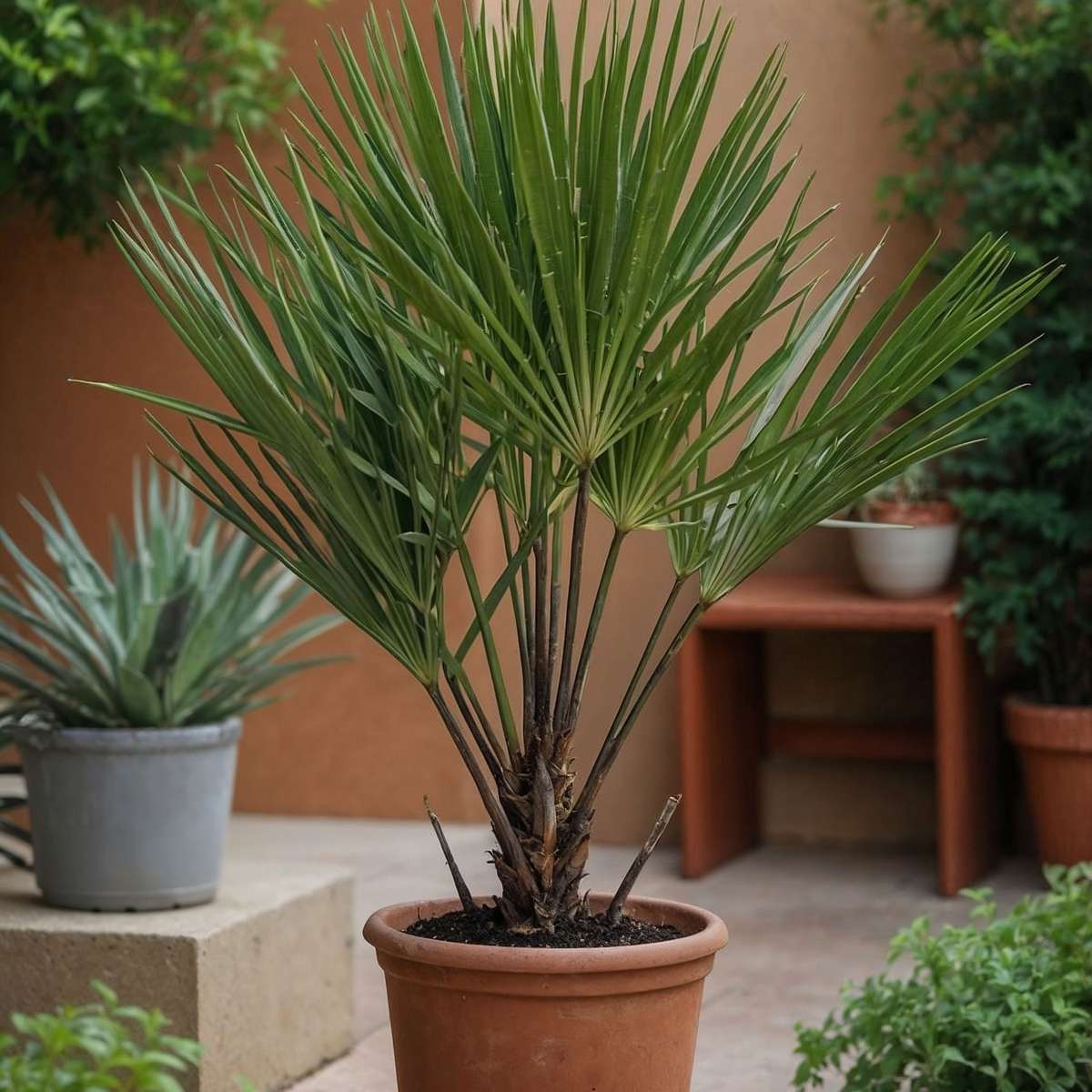 Outdoorpalmen - 3er-Mix - Gartenpalmen