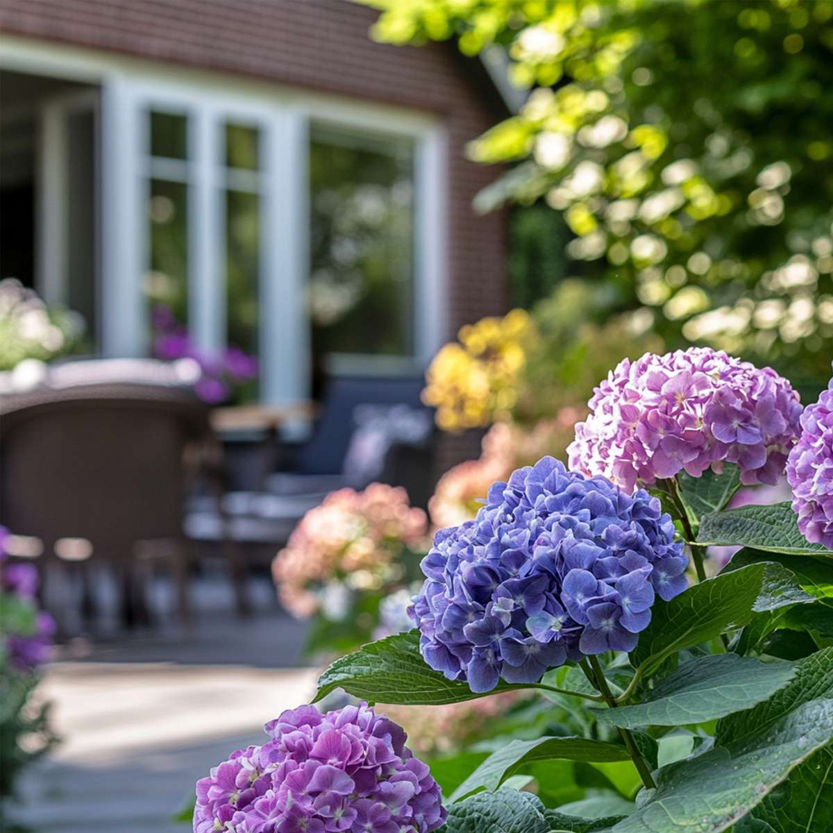 Hortensie 'Teller' - 3er-Set - Blau - Hortensie