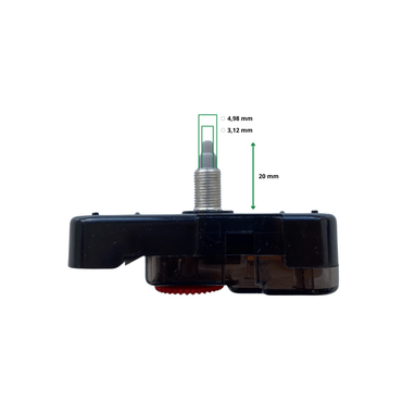 NeXtime Clocks silent 20mm movement (PMYT200SP) with visible internal gears and electronic components.