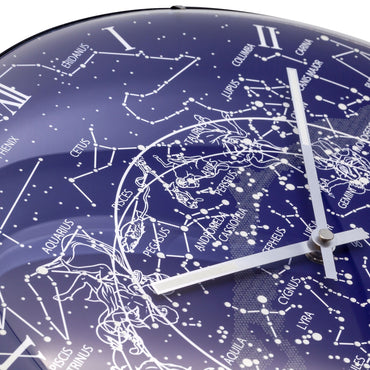 Wall clock - 35 cm - Dome Glass - Glow-in-the-dark- 'Milky Way dome'