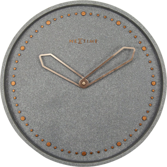 NeXtime Clocks wall clock with 35 cm diameter, polyresin cross design, featuring a decorative black and white face.