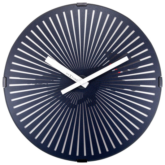 NeXtime Clocks wall clock featuring a running dog design, 30.5cm diameter, with a lively dog illustration on the clock face.