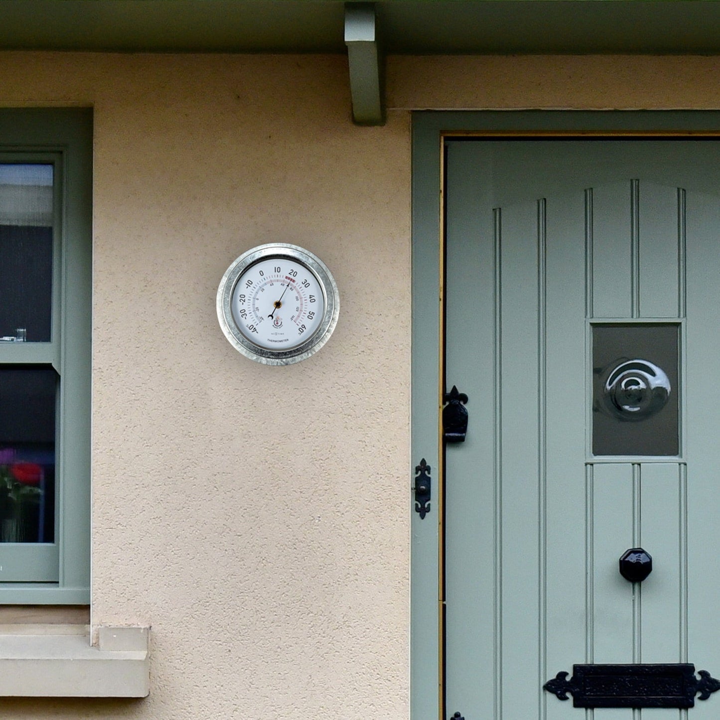 Weatherproof Thermometer - 22cm - Metal - Galvanized  Lily