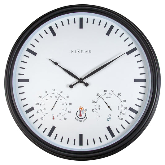NeXtime Clocks garden wall clock with sunflower design, weatherproof 50.5 cm outdoor clock for garden or patio.