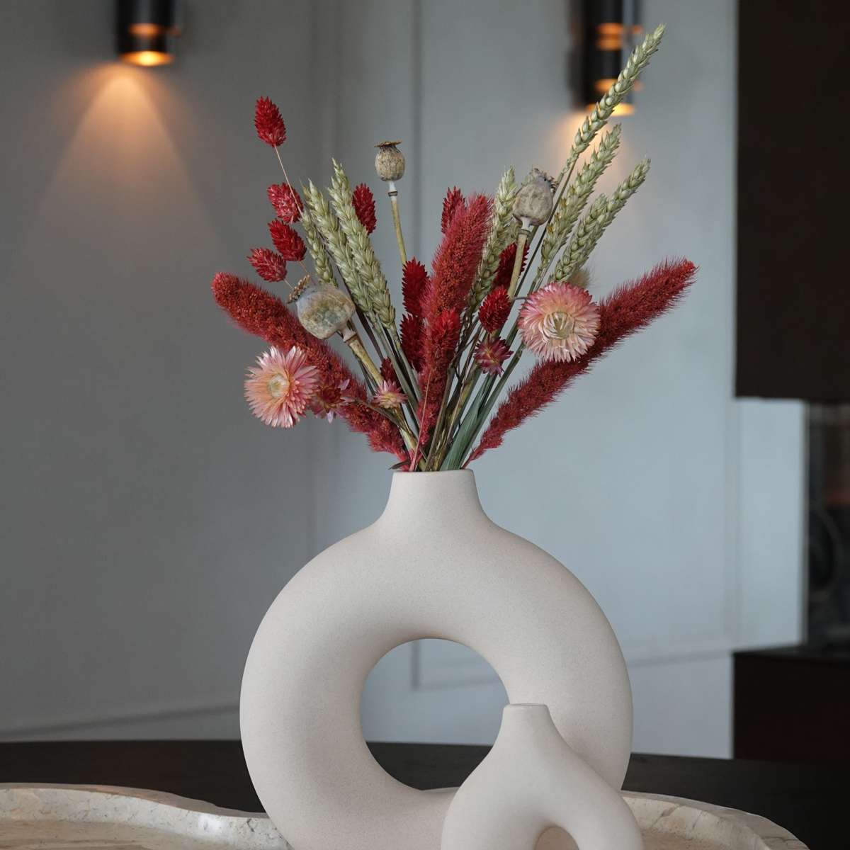 Blumenstrauß 'Pink Cocktail' - Trockenblumen
