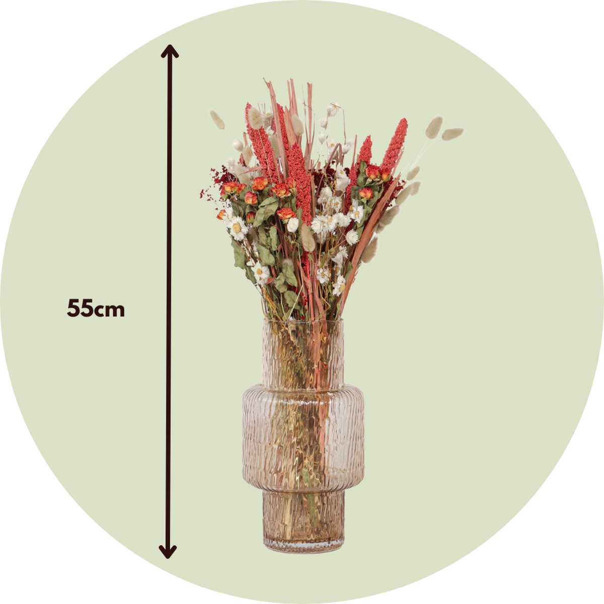 Blumenstrauß 'Lady in Red' - Trockenblumen