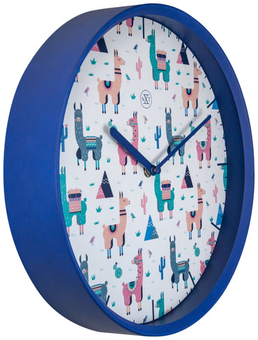 NeXtime Clocks wall clock, 30cm plastic design featuring an Alpaca illustration on a white background.
