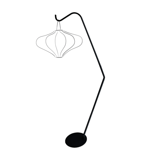Black metal floor lamp stand for Lumi Lantern, 38x213.5cm, designed by NeXtime Clocks for lighting and home decor.