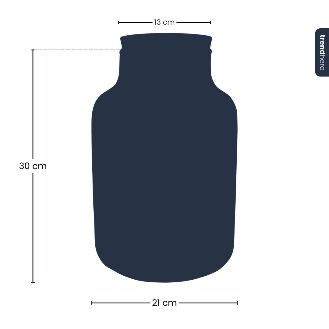 Terrariumflasche „Milky“ mit LED-Beleuchtung – Geschlossenes Terrarium Ø 21 cm ↑ 30 cm