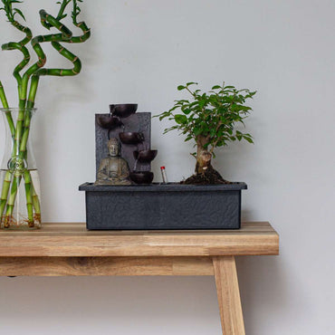 Bonsai-Baum mit Wassersystem - 2 Stück - Buddha