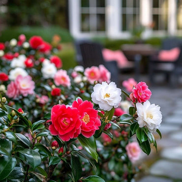 Camellia Japonica – 3er-Mix – Rosen – Rot, Weiß, Rosa