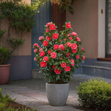 Camellia japonica „Lady Campbell“ – 2er-Set – Rosa