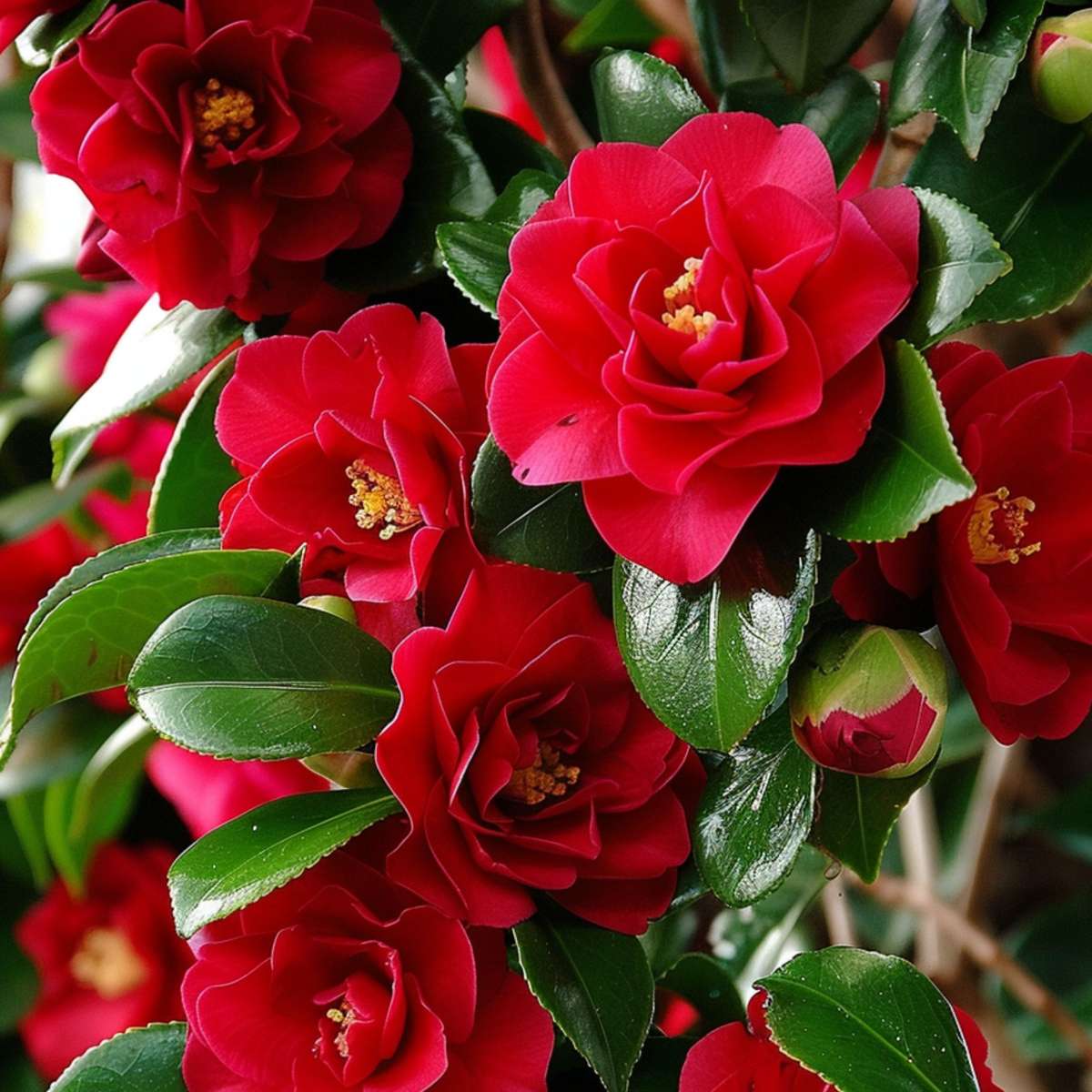 Camellia japonica „Lady Campbell“ – 2er-Set – Rosa