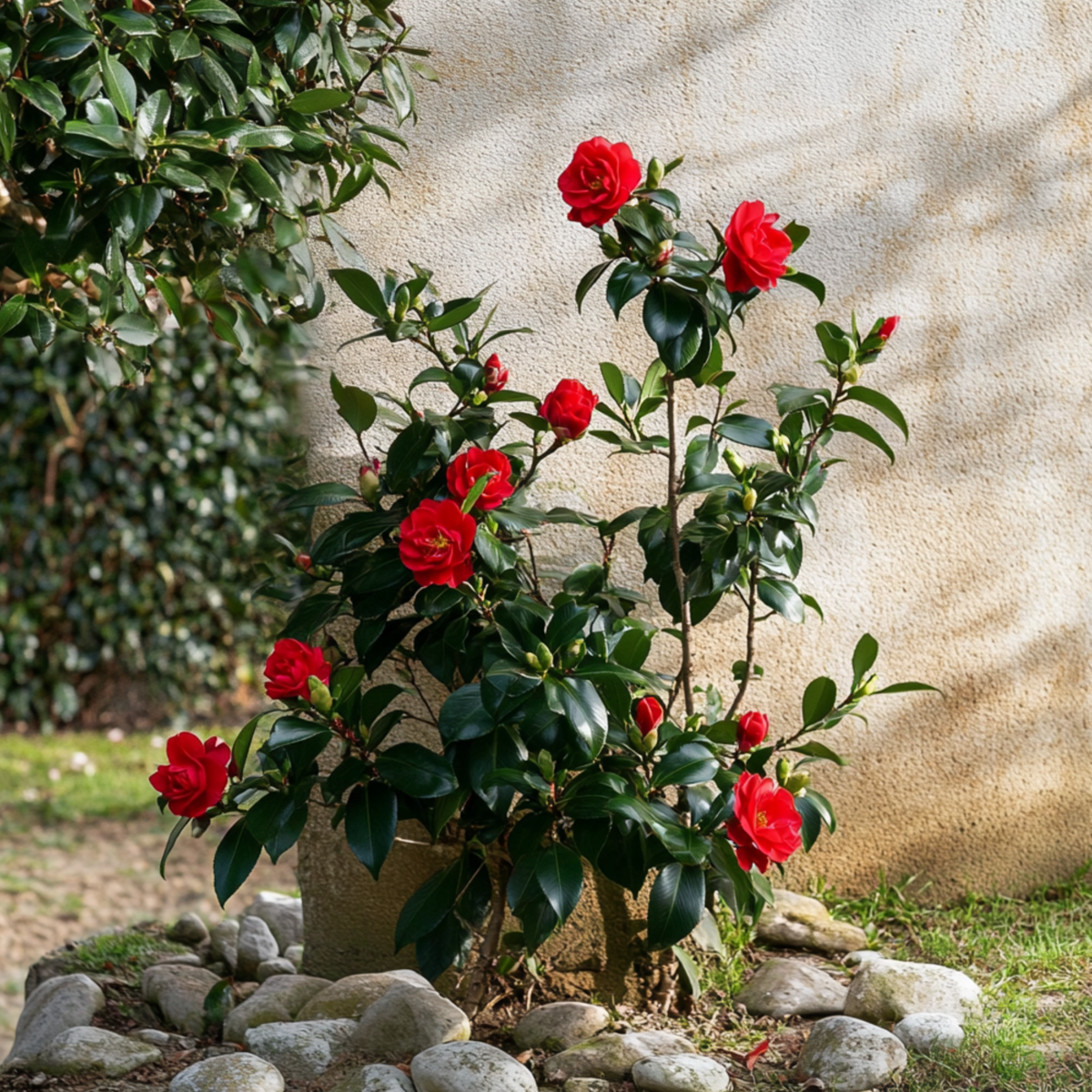 Camellia japonica „Lady Campbell“ – 2er-Set – Rosa