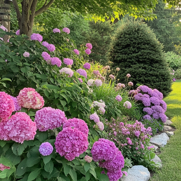 Hortensie „Teller“ – 6er-Set – Rosa – Hortensie