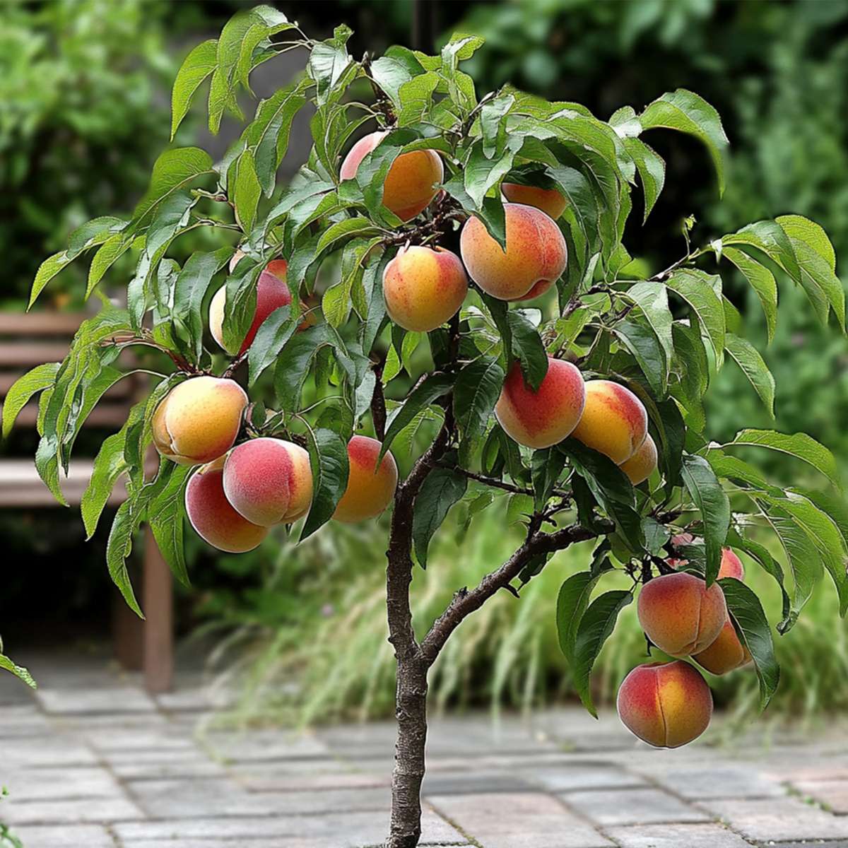 Prunus persica 'Bonanza' - Set van 2 - Dwergperzikboom