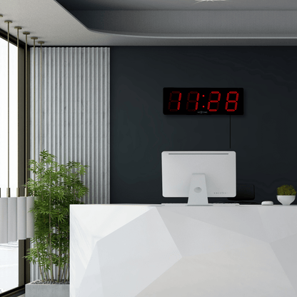 NeXtime Big D wall clock, plastic, 51.5 x 18 x 4.5 cm, with modern design and large numeric dial.