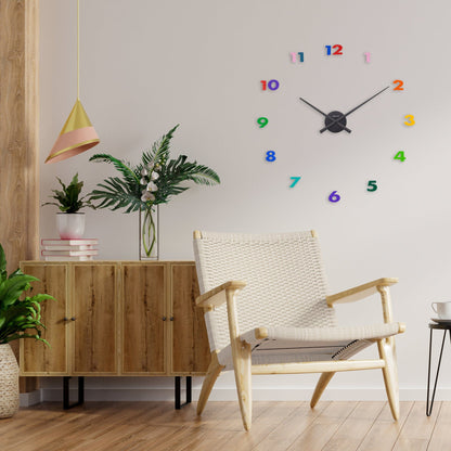 NeXtime Clocks wall clock, aluminum, 48x3 cm, featuring minimalist design with small clock hands, suitable for modern interiors.