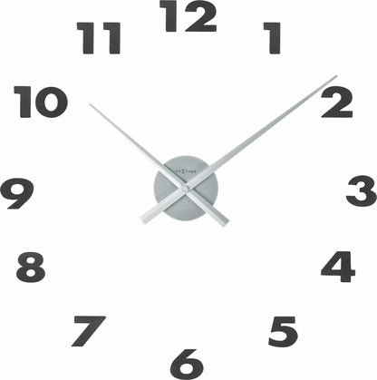 NeXtime Clocks wall clock with aluminum frame, 48x3 cm, featuring a modern design with visible hands and numbered dial.