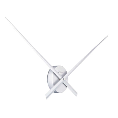 NeXtime Clocks wall clock with 70cm aluminum frame and black hands, viewed from the left side.