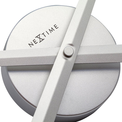 NeXtime Clocks wall clock with 70 cm aluminum face and black hands, modern design with minimalistic style.
