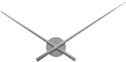 NeXtime Clocks 70cm aluminum wall clock with black hands, modern design, large round face for home or office decor