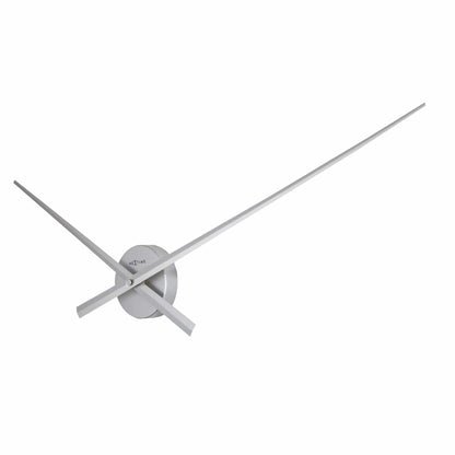 NeXtime Clocks wall clock with 70 cm aluminum frame and black hands, viewed from the right side.