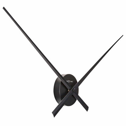 NeXtime Clocks wall clock with 70cm aluminum frame and black hands, shown from the left side.