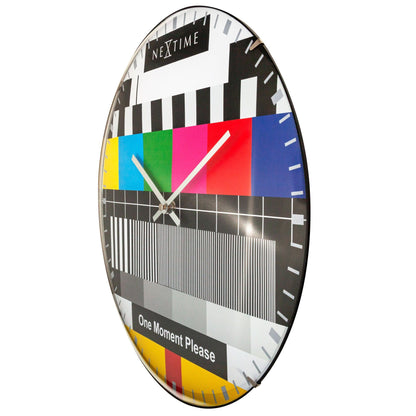 NeXtime Clocks wall clock with 35cm dome glass design, showing the right side view of the Testpage Dome model.