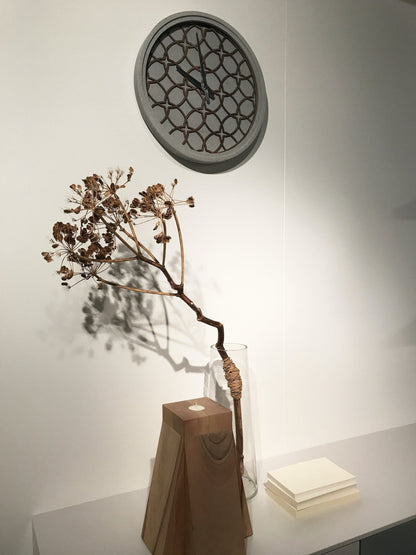 NeXtime Clocks wall clock, 39.5 cm, polyresin and wood, 'Concreto Love' design with modern concrete-inspired style.