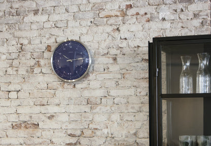 Wanduhr – 33 cm – Metall – Kuppelförmiges Glas – „60 Minuten“