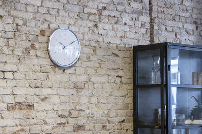 Wanduhr – 33 cm – Metall – Kuppelförmiges Glas – „60 Minuten“