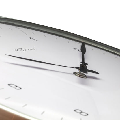 Wanduhr – 33 cm – Metall – Kuppelförmiges Glas – „60 Minuten“