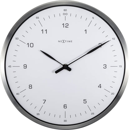 Wanduhr – 33 cm – Metall – Kuppelförmiges Glas – „60 Minuten“