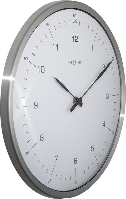 Wanduhr – 33 cm – Metall – Kuppelförmiges Glas – „60 Minuten“