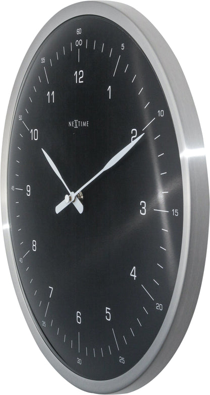 Wanduhr – 33 cm – Metall – Kuppelförmiges Glas – „60 Minuten“
