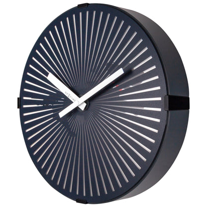 NeXtime Clocks wall clock featuring a moving running dog design, 30.5cm diameter, with a white face and black hour markers.