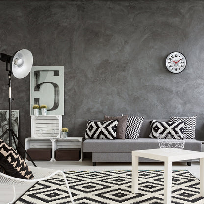 Moderne Zahnraduhr mit beweglichen Zahnrädern - 36 cm - Metall/Glas