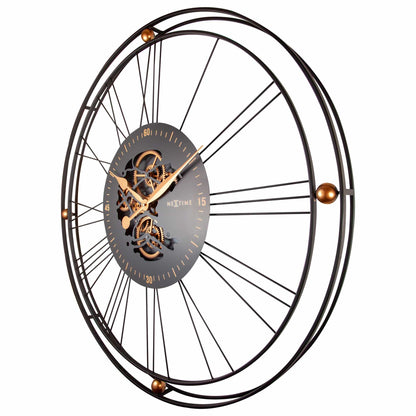 Römische Zahnraduhr XXL - 90,5 cm - Metall - Römische Zahnraduhr