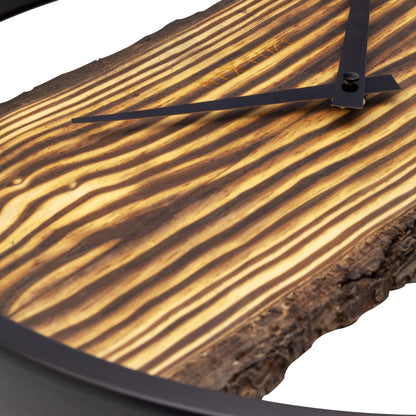 Wanduhr aus Holz – geräuschlos – 30 cm – Holz/Metall – Wald