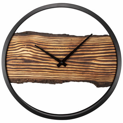 Wanduhr aus Holz – geräuschlos – 30 cm – Holz/Metall – Wald