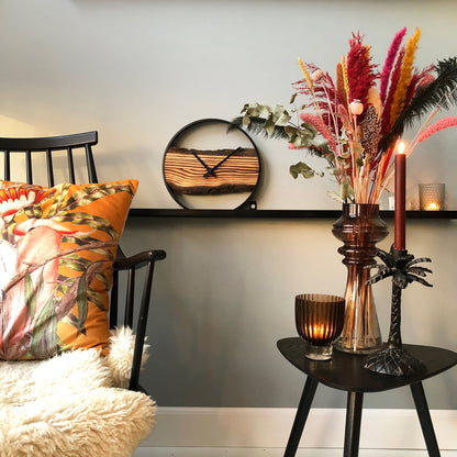 Wanduhr aus Holz – geräuschlos – 30 cm – Holz/Metall – Wald