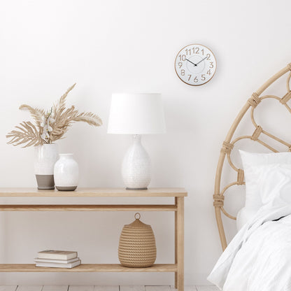 Japanische Design-Wanduhr – Beton/Holz – 30 cm – Taimingu