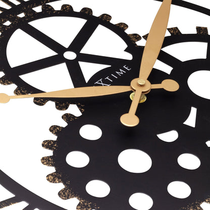 NeXtime Birmingham Roman wall clock, 50cm metal design, silent large clock with Roman numerals, decorative home decor piece