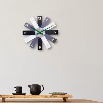NeXtime Clocks 40cm silent wall clock with acrylic and metal frame, modern design, labeled "Plexi".