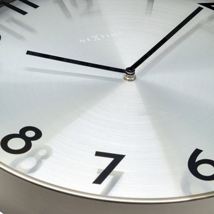 Wanduhr 40 cm - Geräuschlos - Metall - "Reflexion" 