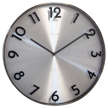 Wanduhr 40 cm - Geräuschlos - Metall - "Reflexion" 