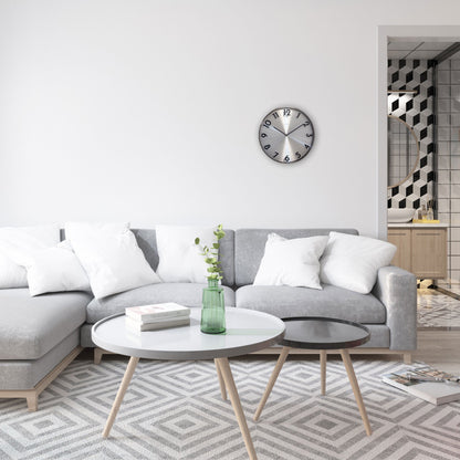 Wanduhr 40 cm - Geräuschlos - Metall - "Reflexion" 