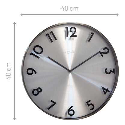 Wanduhr 40 cm - Geräuschlos - Metall - "Reflexion" 